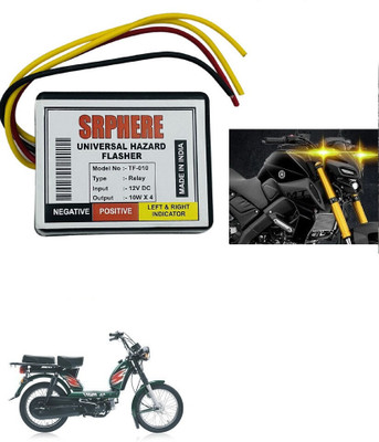 SRPHERE Front, Rear Flasher Indicator Light for Universal For Bike Universal For Bike(Multicolor)