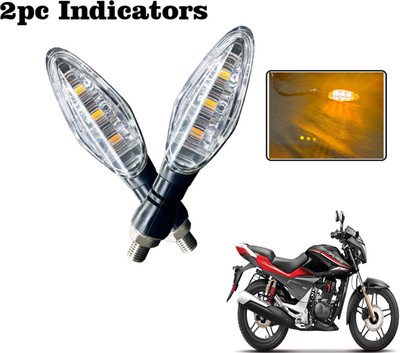 Shopland Front, Rear LED Indicator Light for Hero CBZ Xtreme(Amber)