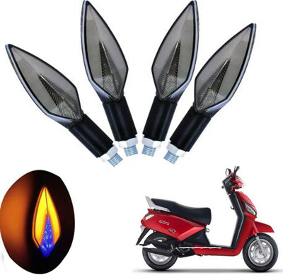 REPLEY Front, Rear LED Indicator Light for Mahindra Gusto(Yellow, Blue)