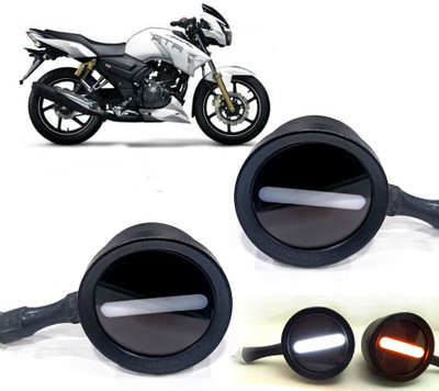 AUTO PEARL Front LED Indicator Light for Suzuki Apache RTR 180(White, Yellow)