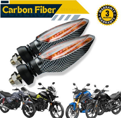 Generox Front, Rear LED Indicator Light for Honda Universal For Bike(Yellow)