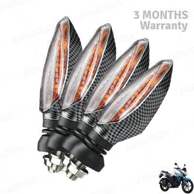 Generox Front, Rear LED Indicator Light for Yamaha FZ S V2(Amber)