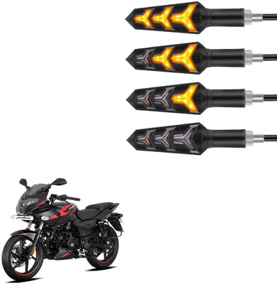 Vagary Front, Rear LED Indicator Light for Bajaj Pulsar 220(Amber)