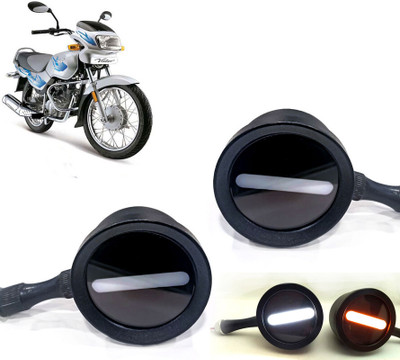 AUTO PEARL Front LED Indicator Light for TVS Victor(White, Yellow)