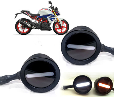 AUTO PEARL Front LED Indicator Light for Bajaj(White, Yellow)