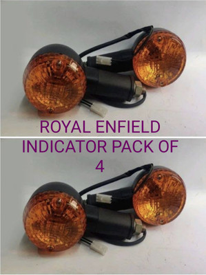 SAM Rear, Front Halogen Indicator Light for Royal Enfield Classic 350, Classic(White)