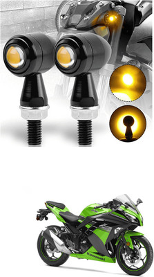 LOVMOTO Universal Small Front Rear Indicator Turning Blinker Light For Ni-nja H2 Indicator Light Motorbike LED for Kawasaki (12 V, 12 W)(Universal For Bike, Pack of 2)