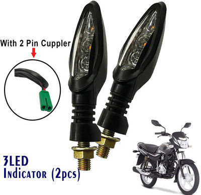 Generox Front, Rear LED Indicator Light for Bajaj Platina 100(Yellow)