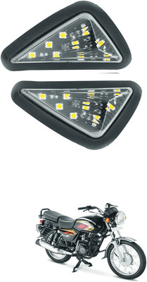 LOVMOTO Universal LED Bike indicator Yellow Mount Smoked 9 LED Turn Signal Light AR104 Interior Light Motorbike LED (12 V, 12 W)(Universal For Bike, Pack of 1)