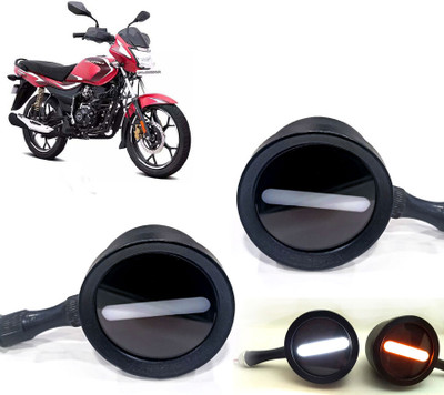 AUTO PEARL Front LED Indicator Light for Bajaj Platina(White, Yellow)
