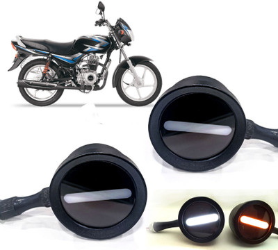 AUTO PEARL Front LED Indicator Light for Bajaj CT 100(White, Yellow)