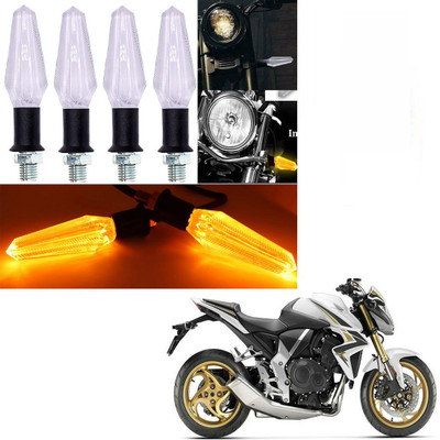 RawatZ Side LED Indicator Light for Honda Universal For Bike(Yellow)