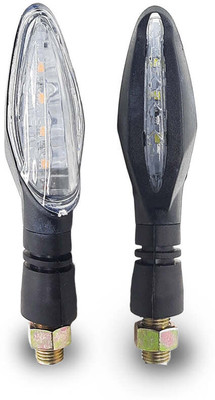 AutoPowerz Front, Rear LED Indicator Light for Universal For Bike Universal For Bike(Yellow, White)