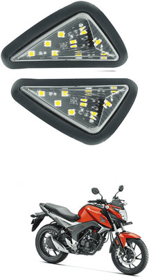 LOVMOTO Universal LED Bike indicator Yellow Mount Smoked 9 LED Turn Signal Light AR28 Interior Light Motorbike LED (12 V, 12 W)(Universal For Bike, Pack of 1)