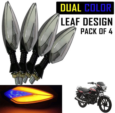 Shopland Front, Rear LED Indicator Light for TVS Star City(Amber, Blue)