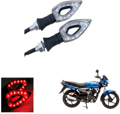 REPLEY Front, Rear LED Indicator Light for Bajaj Platina 125(Red)