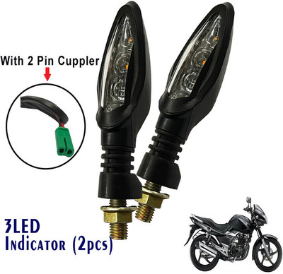 Generox Front, Rear LED Indicator Light for Suzuki GS 150R(Yellow)