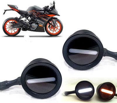 AUTO PEARL Front LED Indicator Light for KTM RC 200(White, Yellow)