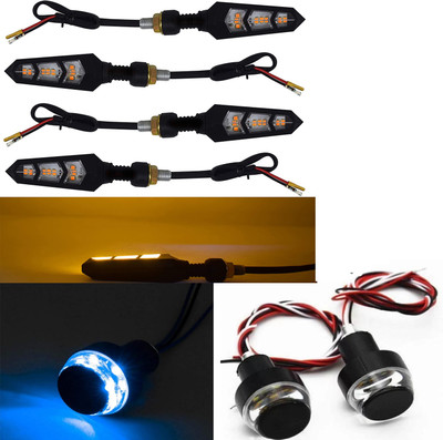 BRPEARl Side, Front, Rear LED Indicator Light for Hero Glamour(Yellow, Blue)