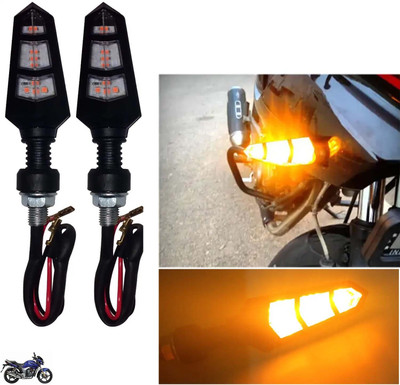 DvineAutoFashionZ Front, Rear LED Indicator Light for Hero CBZ TYPE 1(Amber)