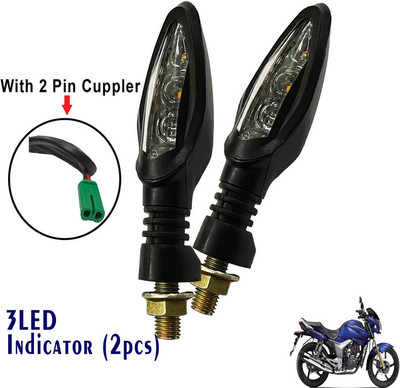 Generox Front, Rear LED Indicator Light for Honda Hunk OLD(Yellow)