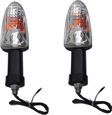 Vtrust Front, Rear Incandescent Indicator Light for TVS Apache(White)