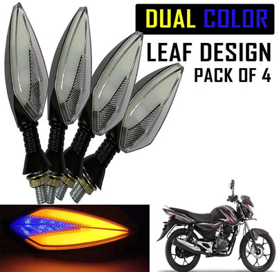 Shopland Front, Rear LED Indicator Light for Bajaj Discover 125 M(Amber, Blue)