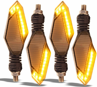 Miwings Rear, Side LED Indicator Light for Universal For Bike Universal For Bike(Amber)