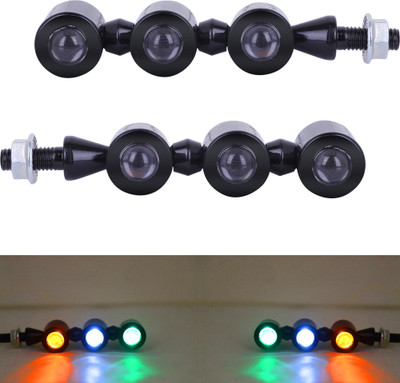 ULTRAWAY Front, Rear, Side LED Indicator Light for NA Universal For Bike(Orange, Blue, Green)