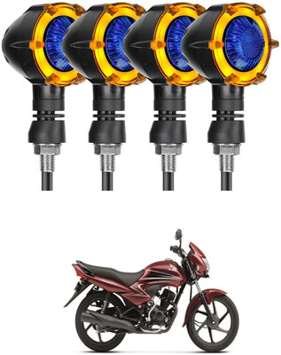 PRTEK Front, Rear LED Indicator Light for Honda Dream Yuga(Blue, Yellow)