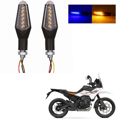 JMA TRADING Front, Rear LED Indicator Light for KTM Universal For Bike(Blue, Amber)