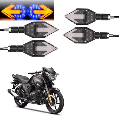 Vagary Front, Rear LED Indicator Light for TVS Apache RTR 180(Blue, Yellow)