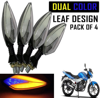 Shopland Front, Rear LED Indicator Light for Bajaj Discover 100 M(Amber, Blue)