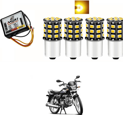 PRTEK Front, Side LED Indicator Light for Hero Splendor Pro(Yellow)