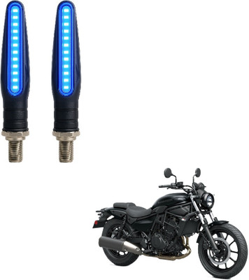 JMA TRADING Front, Rear LED Indicator Light for Kawasaki Universal For Bike(Blue)