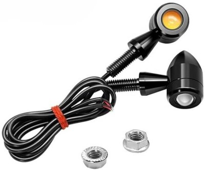 WROXTER Front, Rear, Side LED Indicator Light for Hero, Honda, TVS, Bajaj Universal For Bike(Amber)