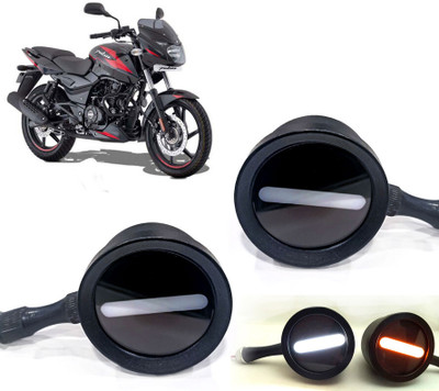 AUTO PEARL Front LED Indicator Light for Bajaj Pulsar 150(White, Yellow)