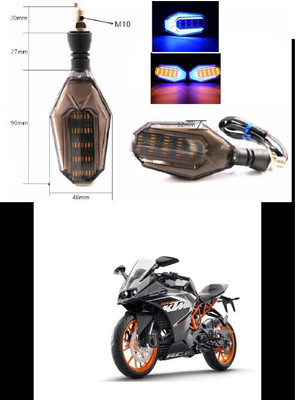 PRTEK Universal High Bright Front Rear Led Side Indicator Turn Signal V1099 Indicator Light Motorbike LED for Yamaha (12 V, 12 W)(RC 390, Pack of 4)