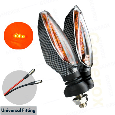 Generox Front, Rear LED Indicator Light for Bajaj Universal For Bike(Yellow)
