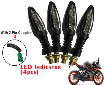 Generox Front, Rear LED Indicator Light for KTM RC 200(Yellow)