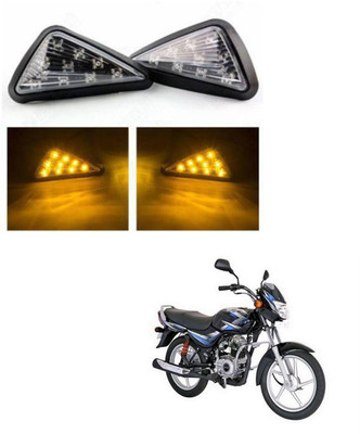 REPLEY Front, Rear LED Indicator Light for Bajaj CT 100(Yellow)