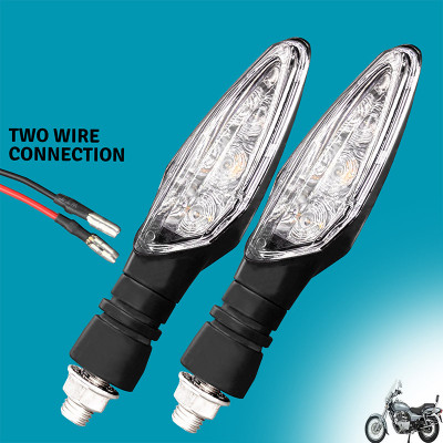 Shopland Front, Rear LED Indicator Light for Bajaj Avenger 200(Amber)