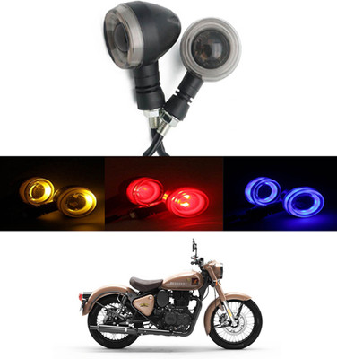 MATIES Front LED Indicator Light for Bullet Universal For Bike(Blue, Yellow, Red)