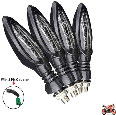 Generox Front, Rear LED Indicator Light for KTM Duke RC 200(Yellow)