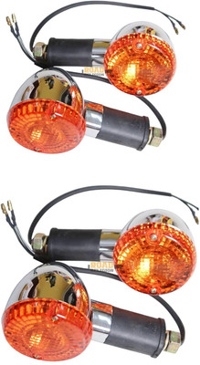 road religion Front, Rear Halogen Indicator Light for Royal Enfield Universal For Bike(White)