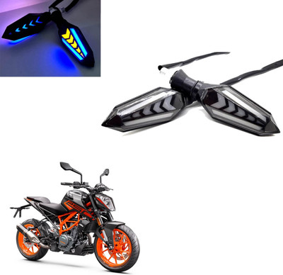 Vagary Front, Rear LED Indicator Light for KTM Duke 200(Blue, Yellow)