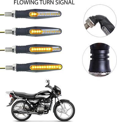 Huims Front, Rear LED Indicator Light for Hero Splendor Plus(Yellow)