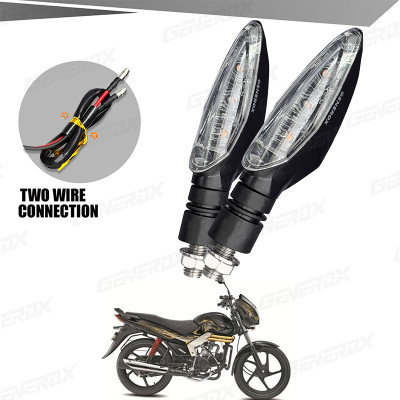 Generox Front, Rear LED Indicator Light for Mahindra Universal For Bike(Yellow)