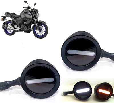 AUTO PEARL Front LED Indicator Light for Yamaha FZ S V3(White, Yellow)