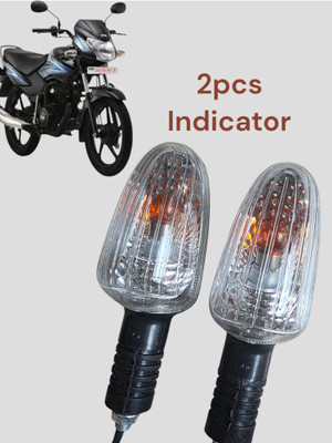 BIKEBLOOM Side, Rear, Front Halogen Indicator Light for TVS Star, Star Sport Plus(Amber)